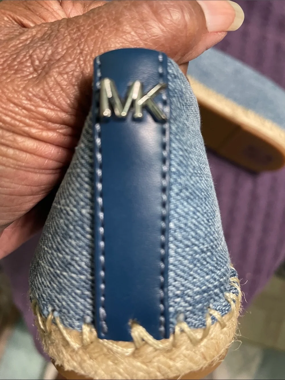BRAND NEW!!!! Michael Kors Light Blue Denim Espadrille Flats